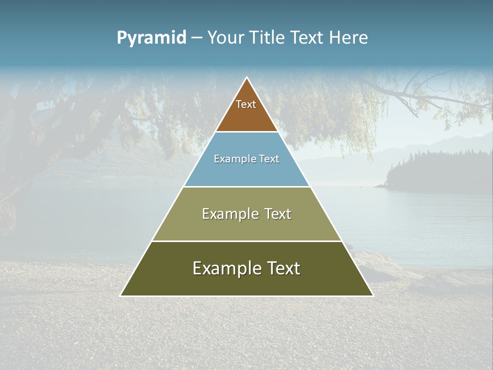 A Large Body Of Water Surrounded By Trees PowerPoint Template
