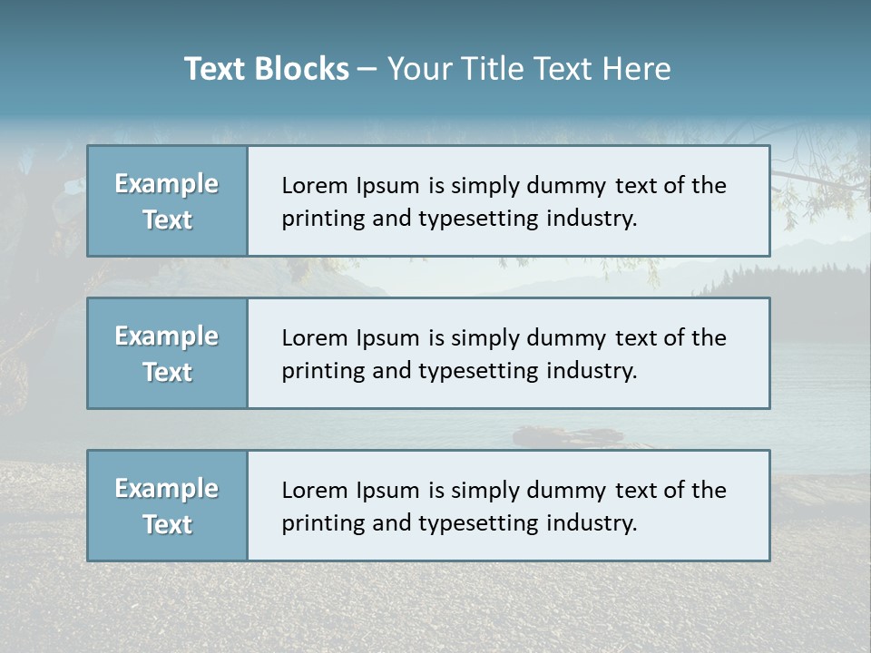 A Large Body Of Water Surrounded By Trees PowerPoint Template