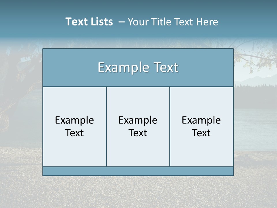 A Large Body Of Water Surrounded By Trees PowerPoint Template