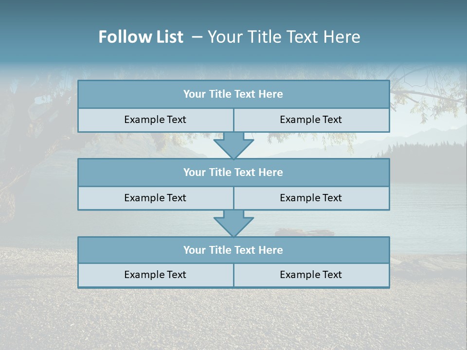 A Large Body Of Water Surrounded By Trees PowerPoint Template