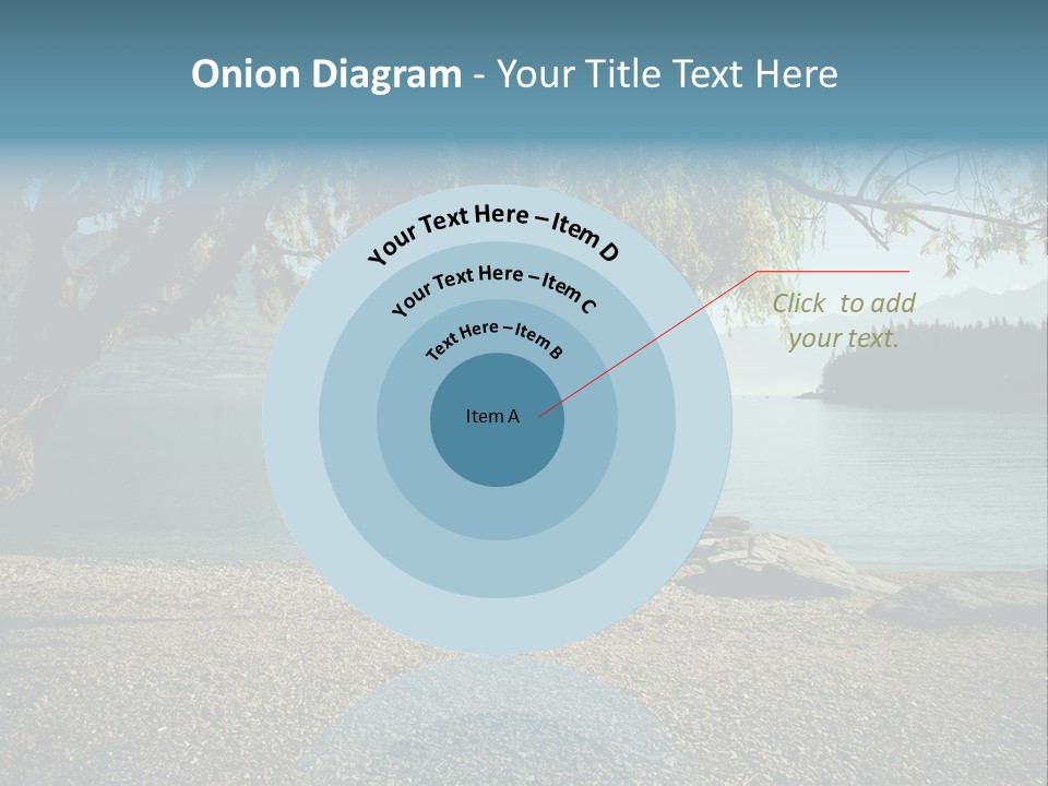 A Large Body Of Water Surrounded By Trees PowerPoint Template
