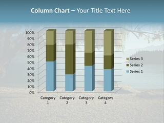 A Large Body Of Water Surrounded By Trees PowerPoint Template