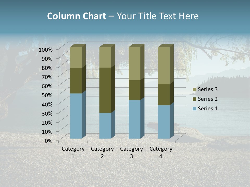 A Large Body Of Water Surrounded By Trees PowerPoint Template