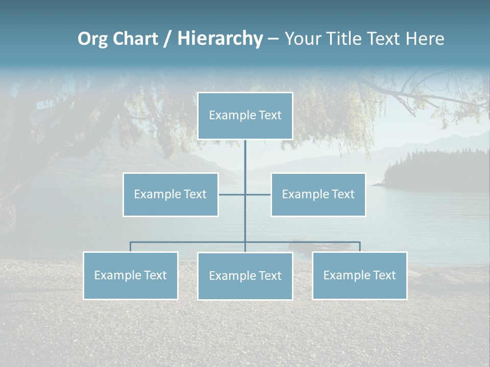 A Large Body Of Water Surrounded By Trees PowerPoint Template