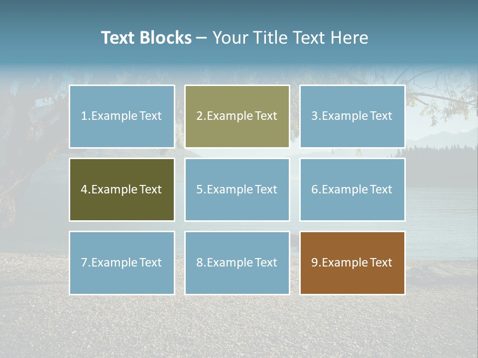 A Large Body Of Water Surrounded By Trees PowerPoint Template