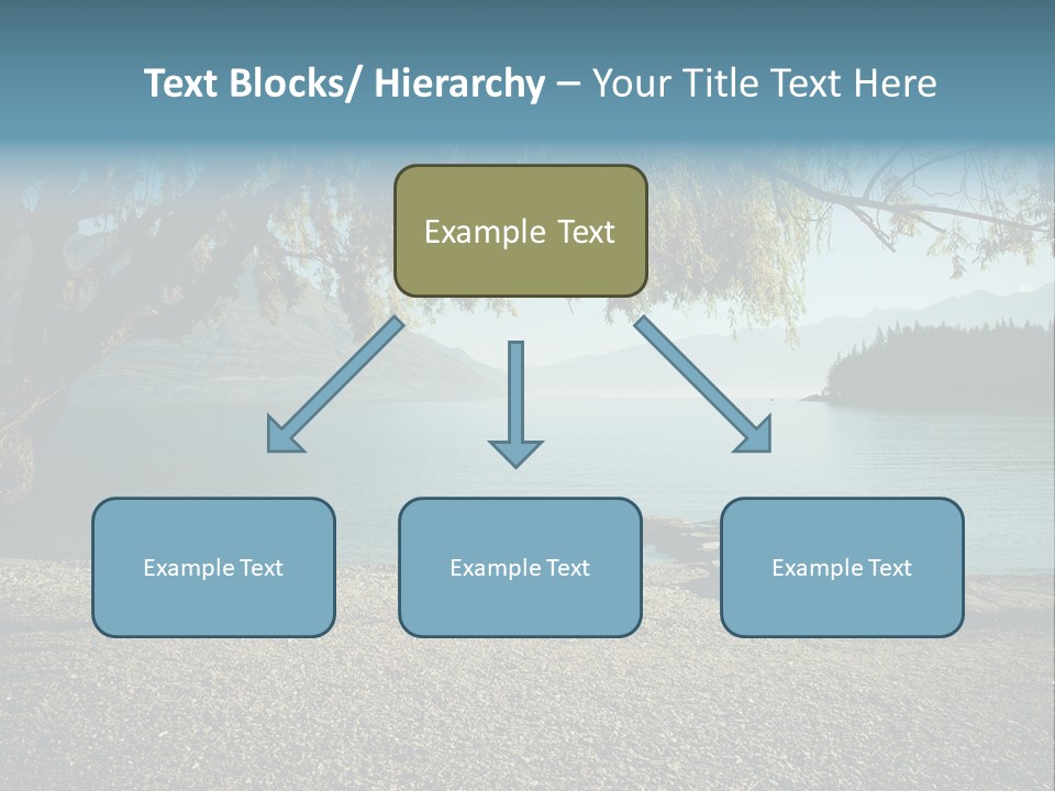 A Large Body Of Water Surrounded By Trees PowerPoint Template