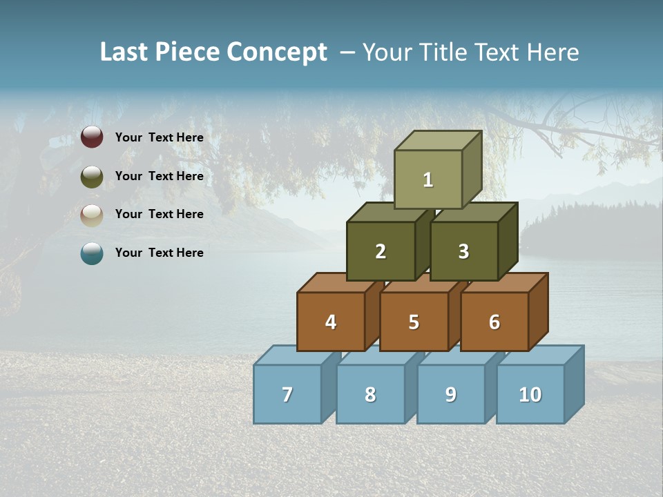 A Large Body Of Water Surrounded By Trees PowerPoint Template