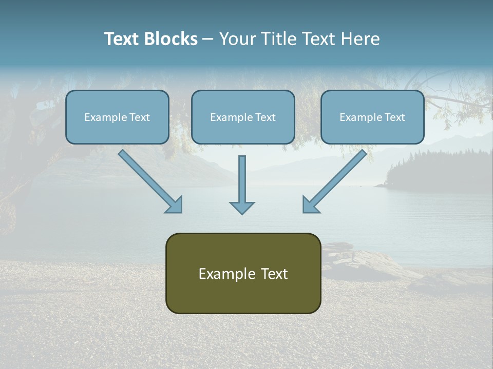 A Large Body Of Water Surrounded By Trees PowerPoint Template