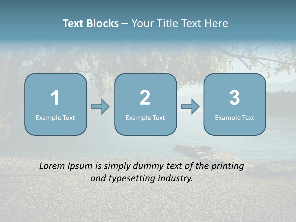 A Large Body Of Water Surrounded By Trees PowerPoint Template