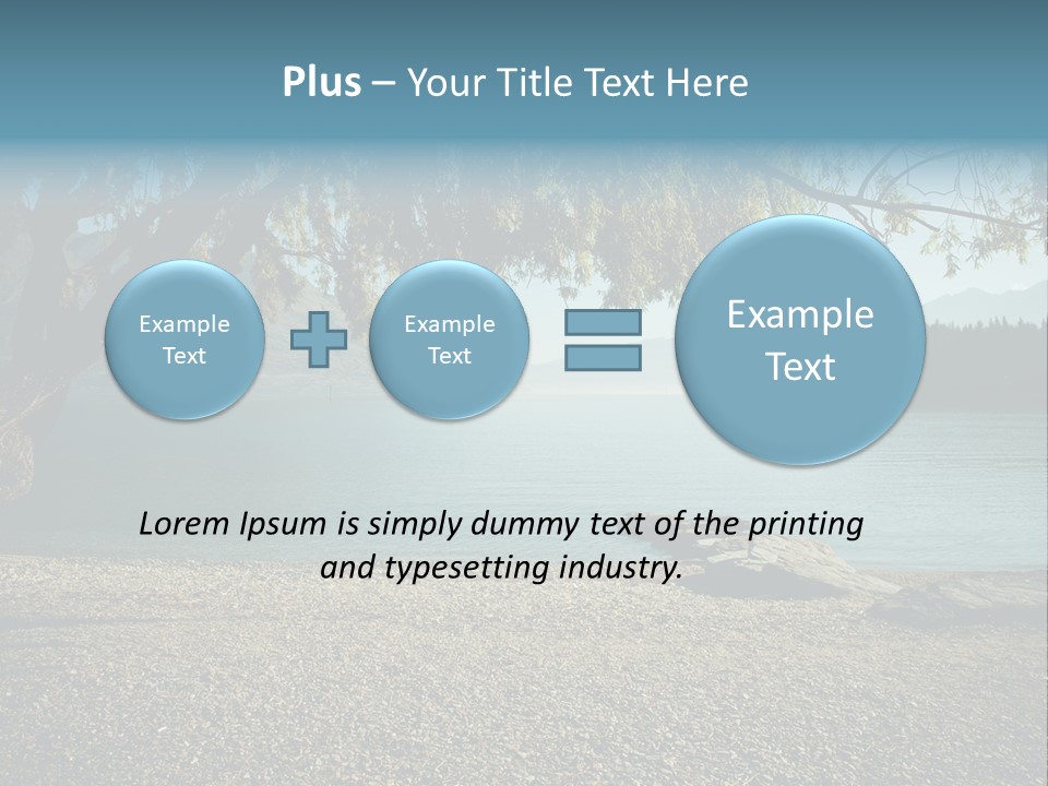 A Large Body Of Water Surrounded By Trees PowerPoint Template