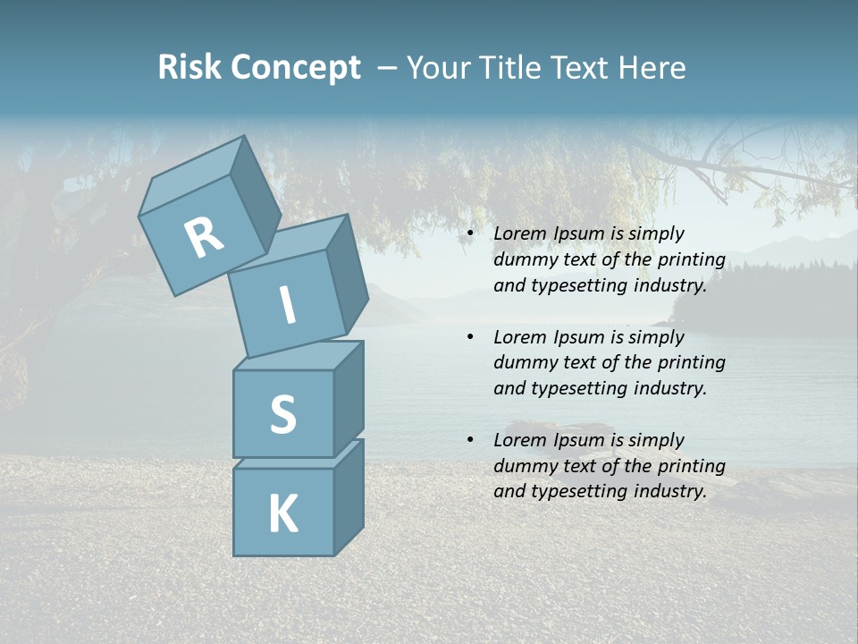 A Large Body Of Water Surrounded By Trees PowerPoint Template