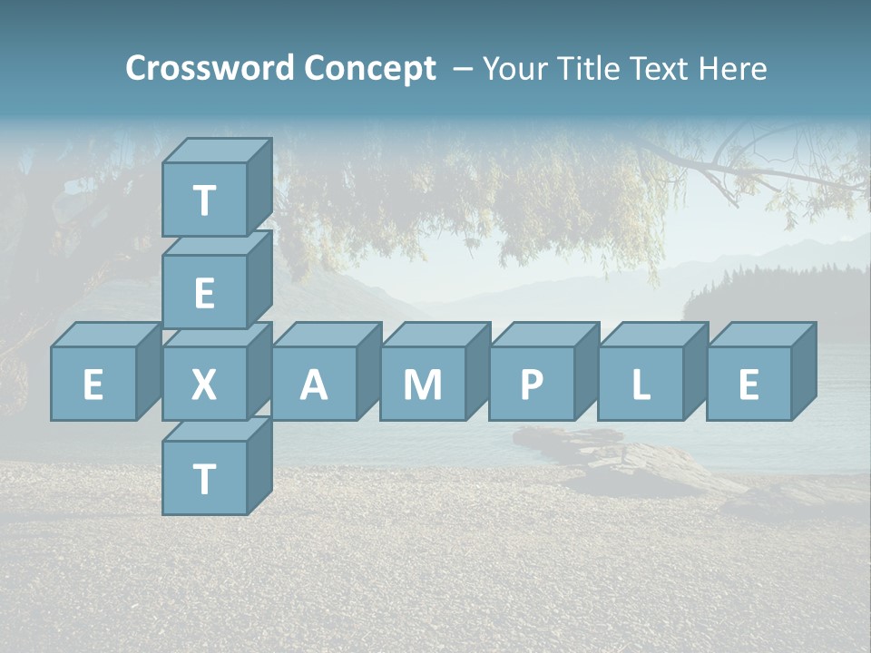 A Large Body Of Water Surrounded By Trees PowerPoint Template