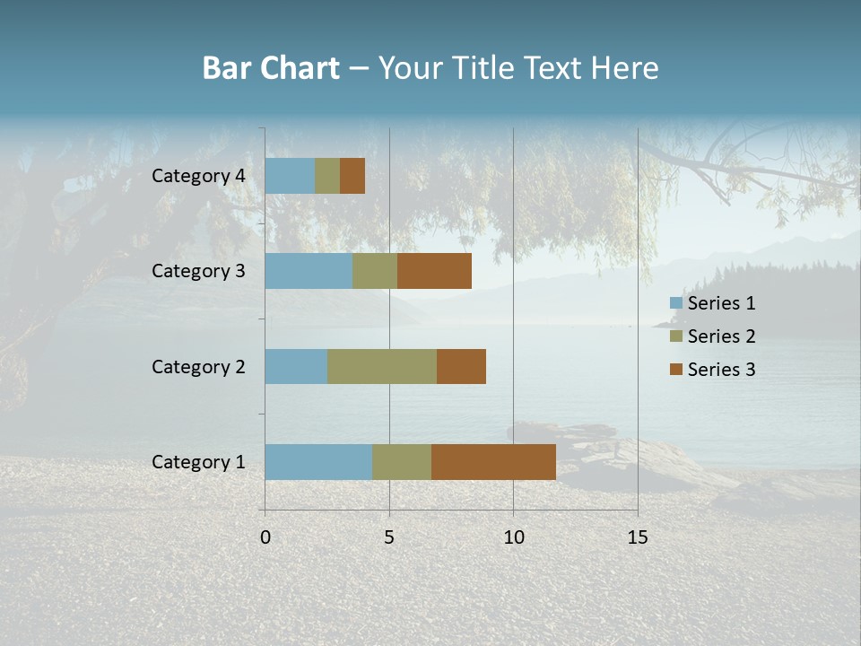 A Large Body Of Water Surrounded By Trees PowerPoint Template