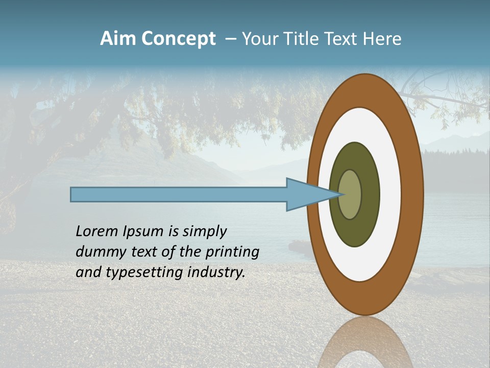 A Large Body Of Water Surrounded By Trees PowerPoint Template