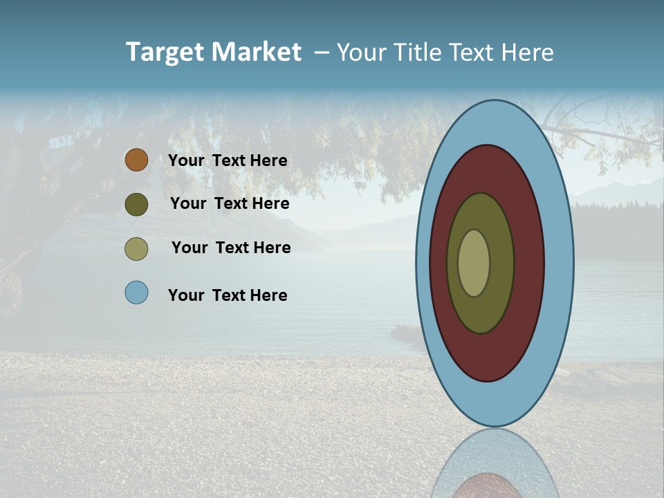 A Large Body Of Water Surrounded By Trees PowerPoint Template