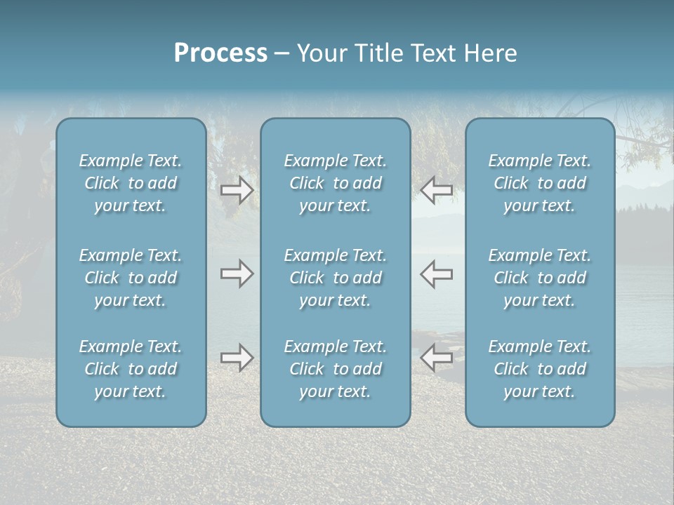 A Large Body Of Water Surrounded By Trees PowerPoint Template