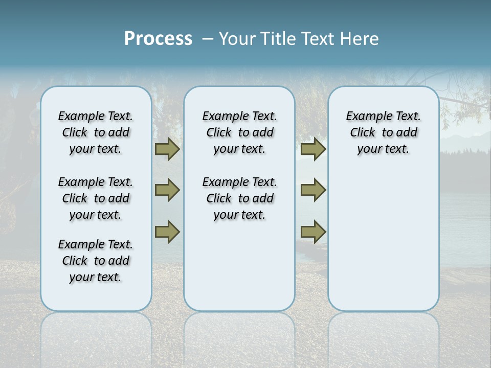 A Large Body Of Water Surrounded By Trees PowerPoint Template