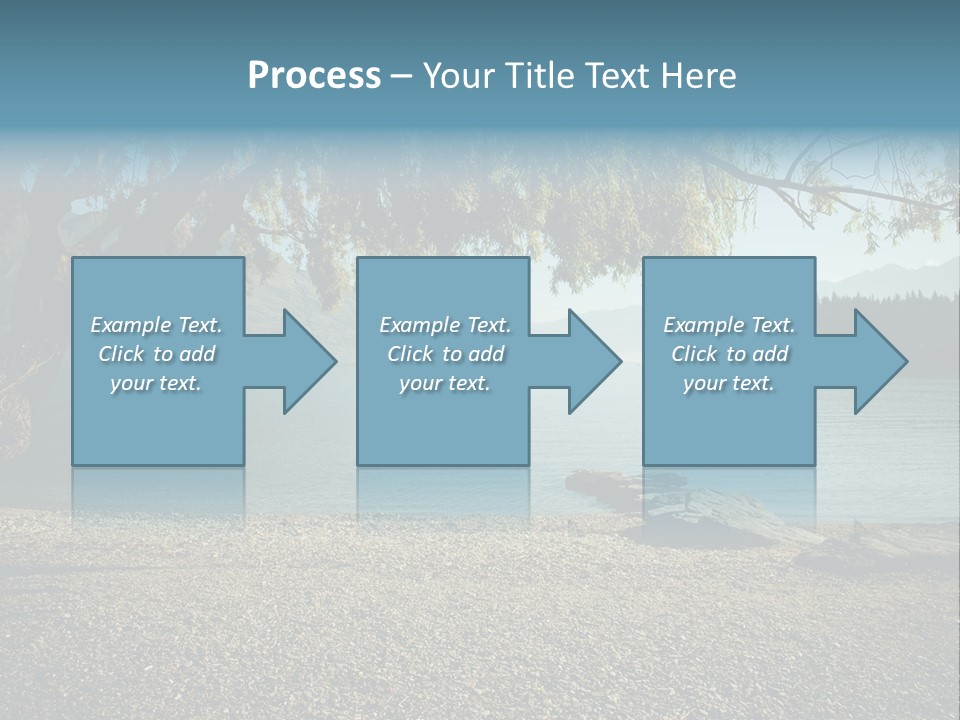 A Large Body Of Water Surrounded By Trees PowerPoint Template