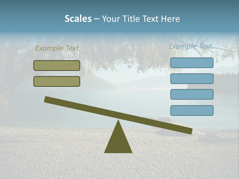A Large Body Of Water Surrounded By Trees PowerPoint Template