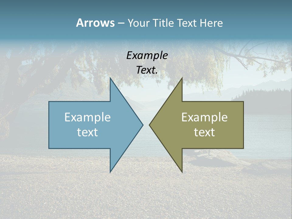 A Large Body Of Water Surrounded By Trees PowerPoint Template