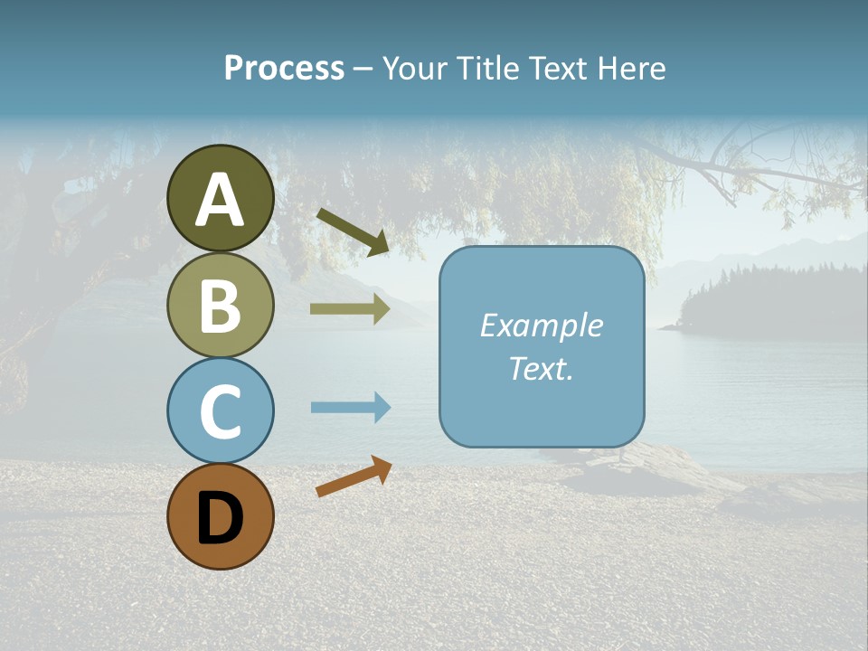 A Large Body Of Water Surrounded By Trees PowerPoint Template