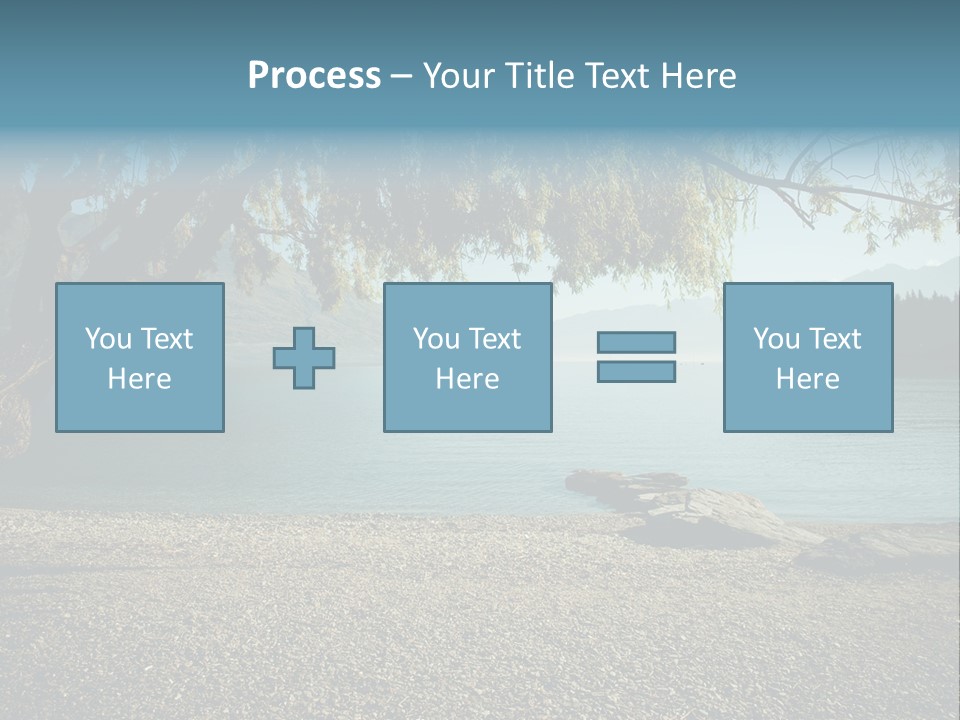 A Large Body Of Water Surrounded By Trees PowerPoint Template