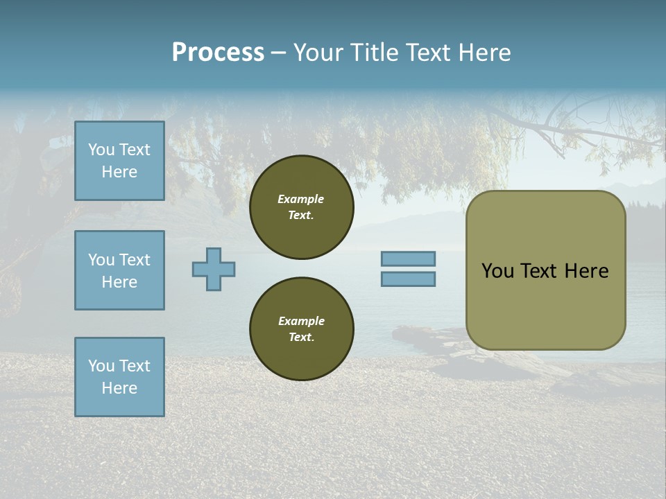 A Large Body Of Water Surrounded By Trees PowerPoint Template