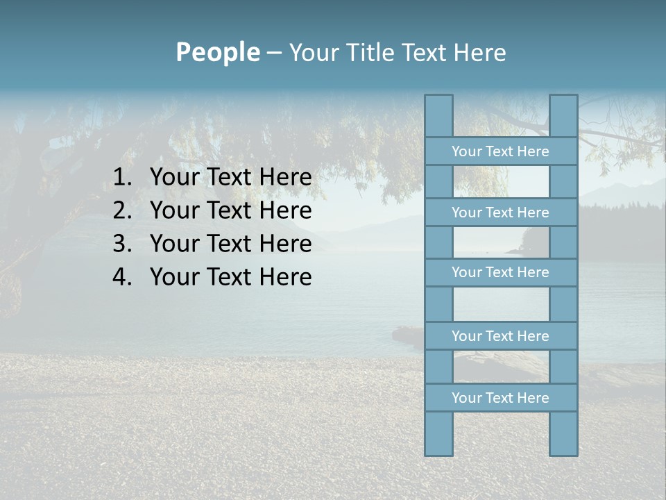 A Large Body Of Water Surrounded By Trees PowerPoint Template