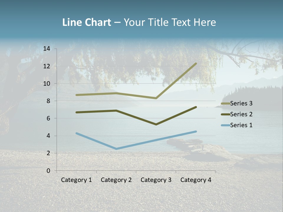 A Large Body Of Water Surrounded By Trees PowerPoint Template