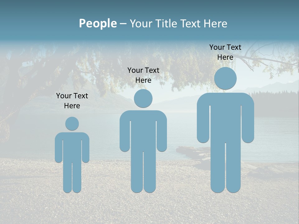 A Large Body Of Water Surrounded By Trees PowerPoint Template