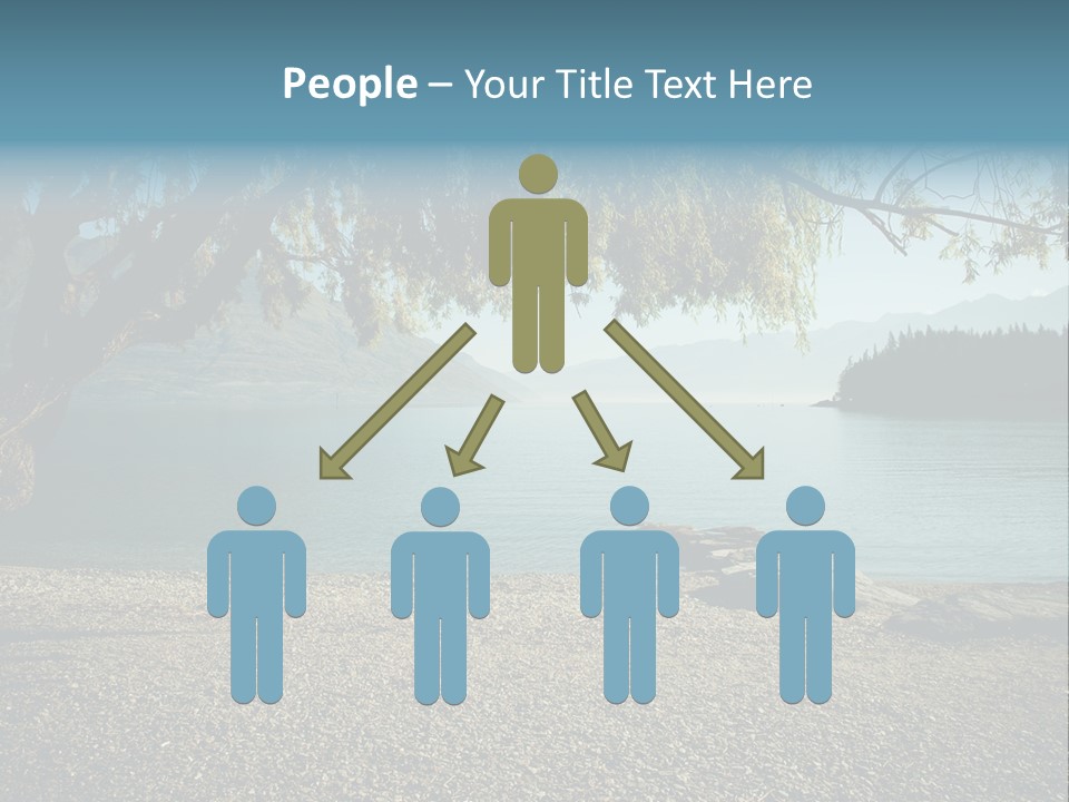 A Large Body Of Water Surrounded By Trees PowerPoint Template