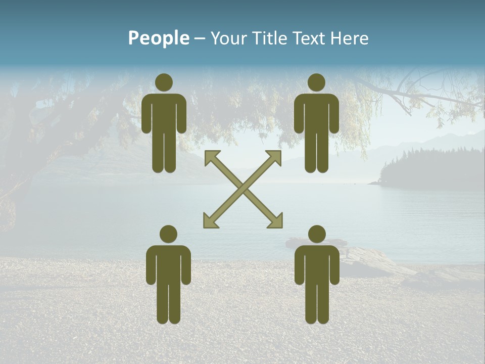 A Large Body Of Water Surrounded By Trees PowerPoint Template