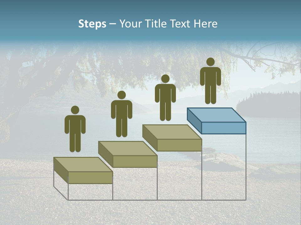 A Large Body Of Water Surrounded By Trees PowerPoint Template