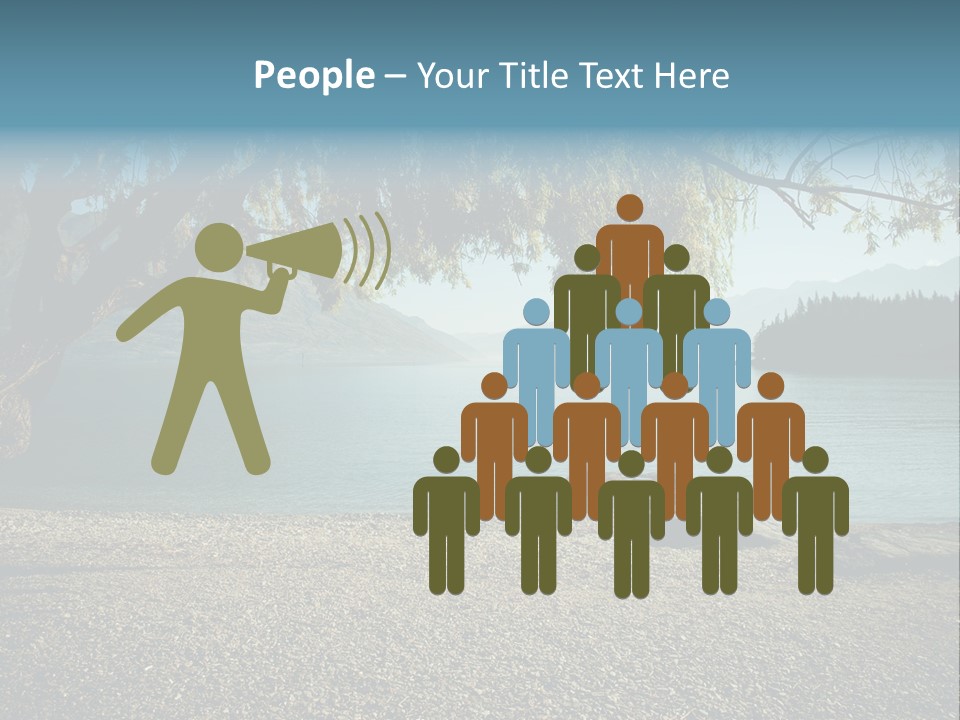 A Large Body Of Water Surrounded By Trees PowerPoint Template