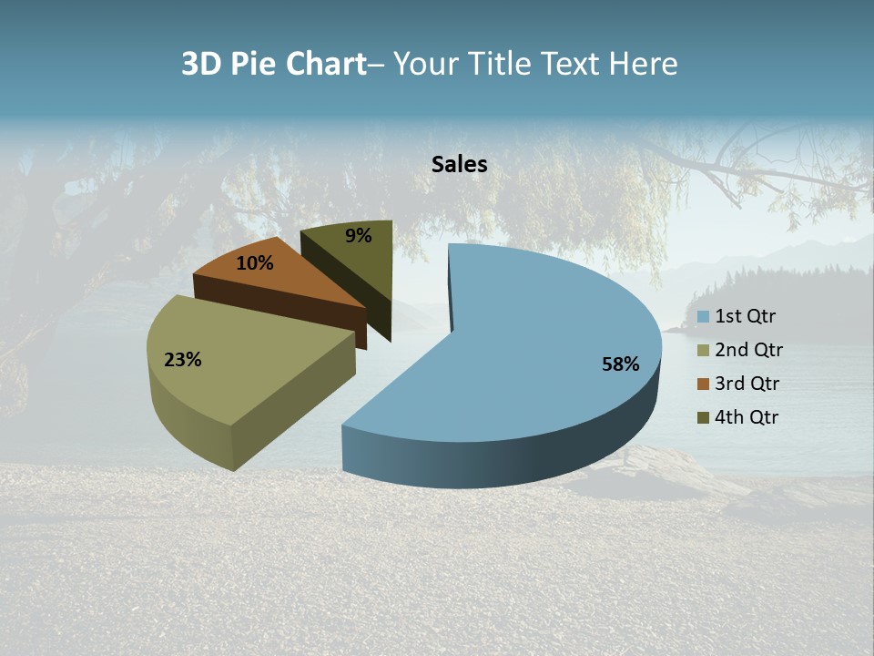 A Large Body Of Water Surrounded By Trees PowerPoint Template
