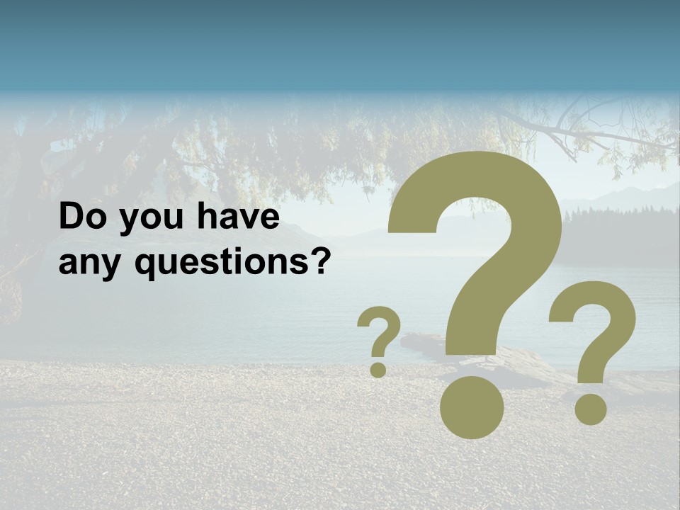 A Large Body Of Water Surrounded By Trees PowerPoint Template