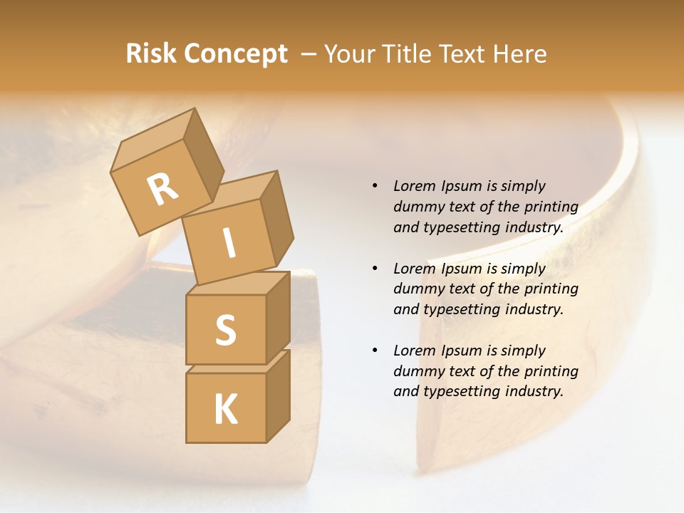 A Couple Of Gold Rings Sitting On Top Of Each Other PowerPoint Template