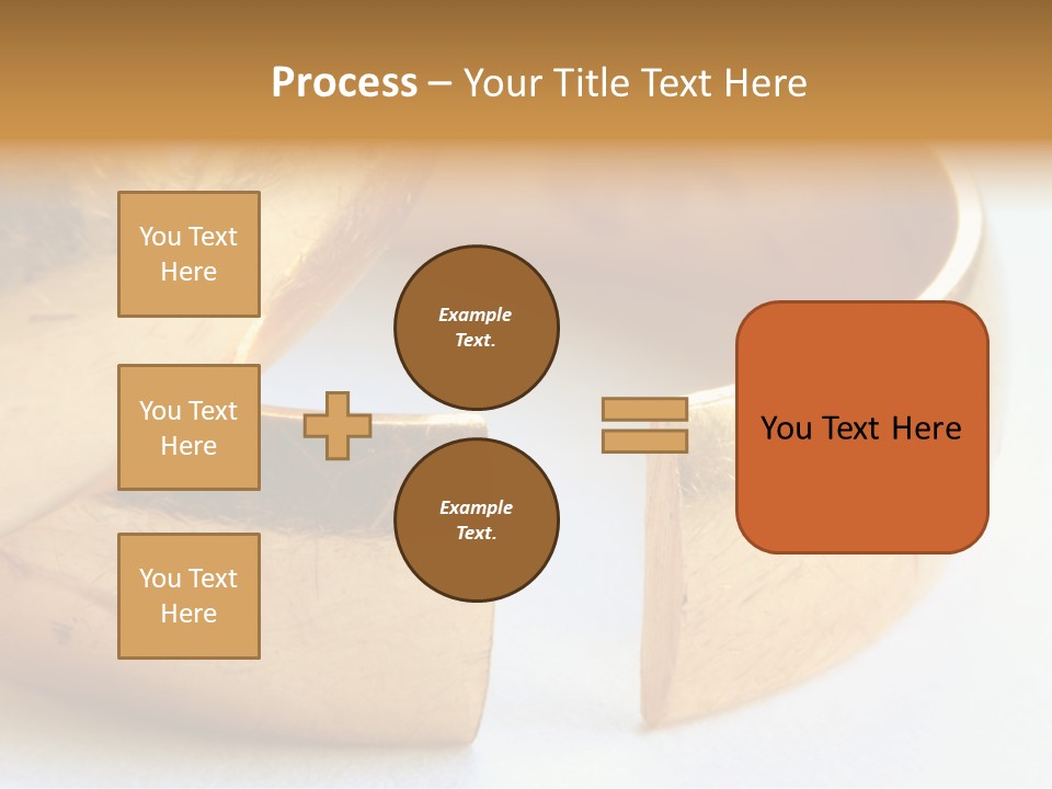A Couple Of Gold Rings Sitting On Top Of Each Other PowerPoint Template