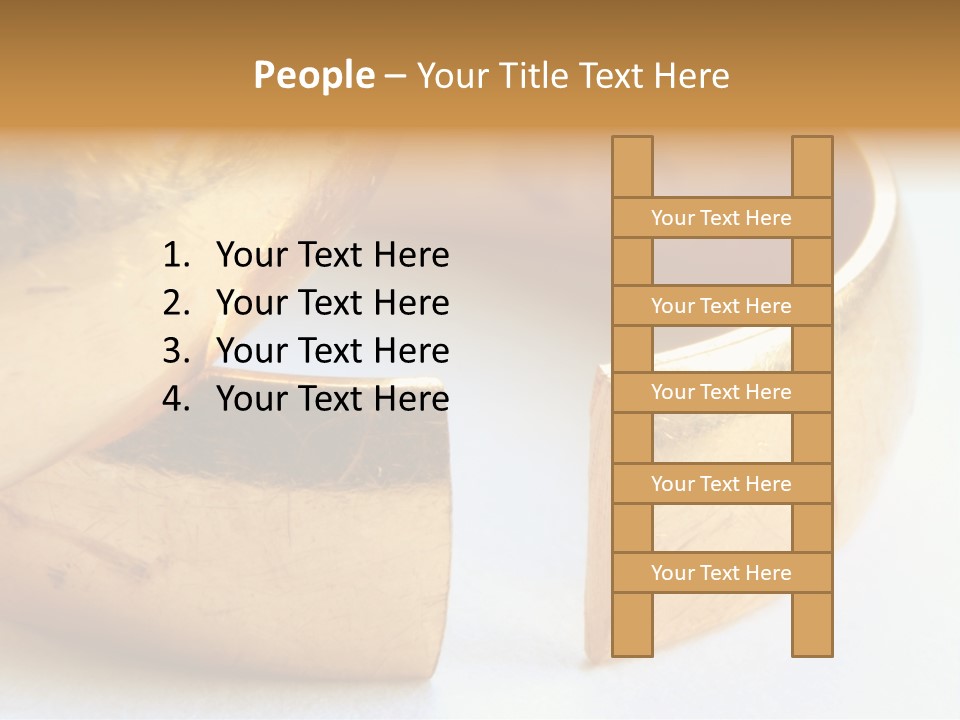 A Couple Of Gold Rings Sitting On Top Of Each Other PowerPoint Template