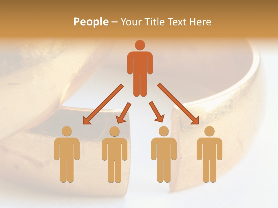 A Couple Of Gold Rings Sitting On Top Of Each Other PowerPoint Template