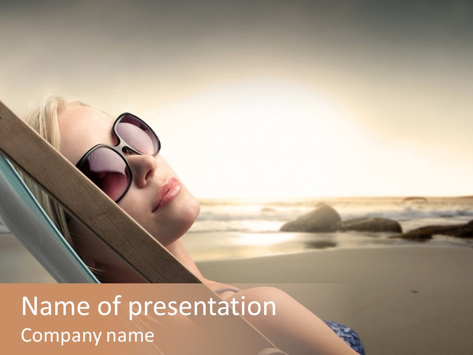 Sun Portrait Sunset PowerPoint Template