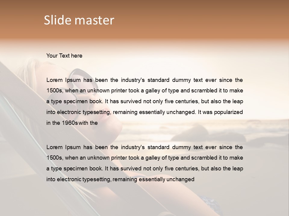 Sun Portrait Sunset PowerPoint Template