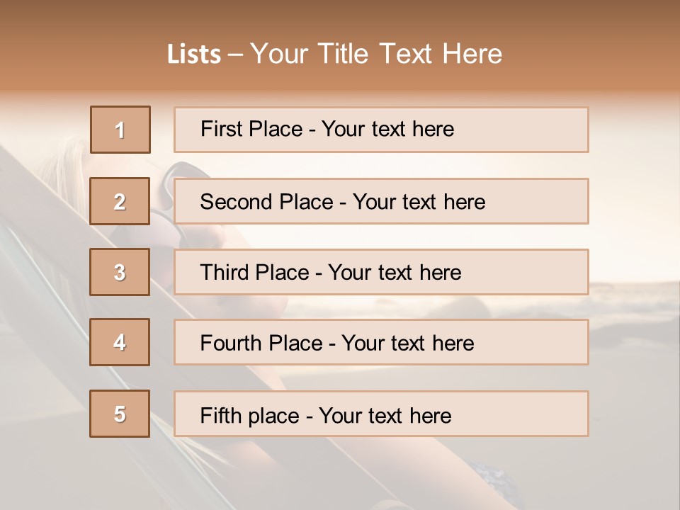 Sun Portrait Sunset PowerPoint Template