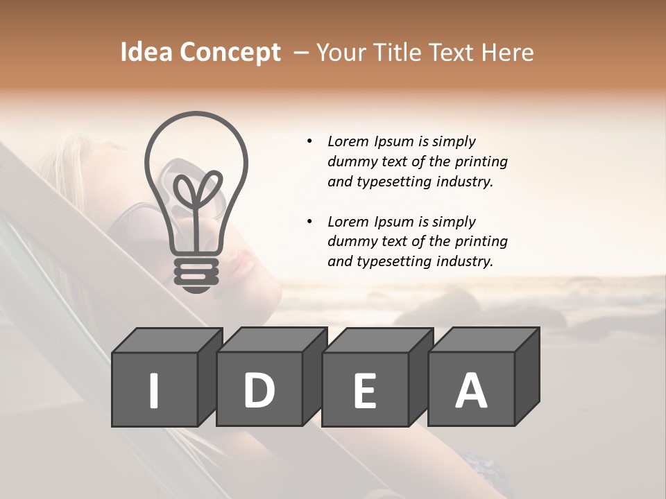 Sun Portrait Sunset PowerPoint Template