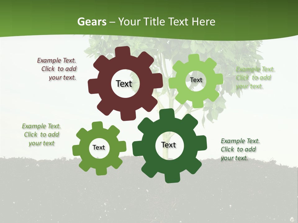 Brown Soil Flower PowerPoint Template