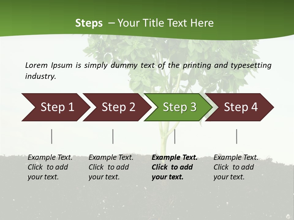 Brown Soil Flower PowerPoint Template