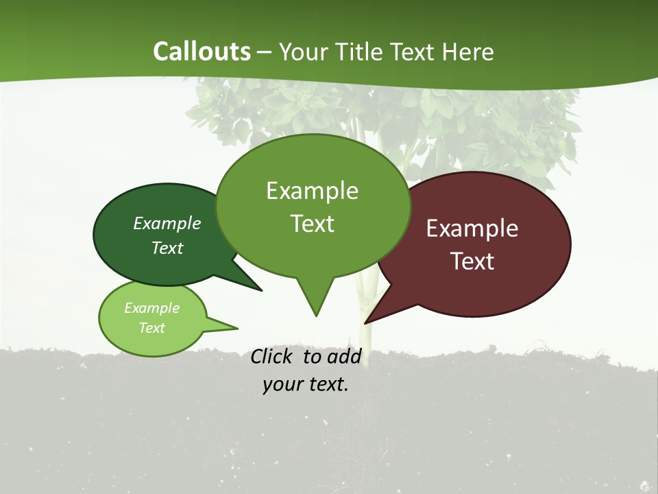 Brown Soil Flower PowerPoint Template