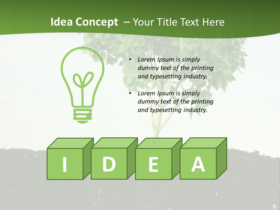 Brown Soil Flower PowerPoint Template