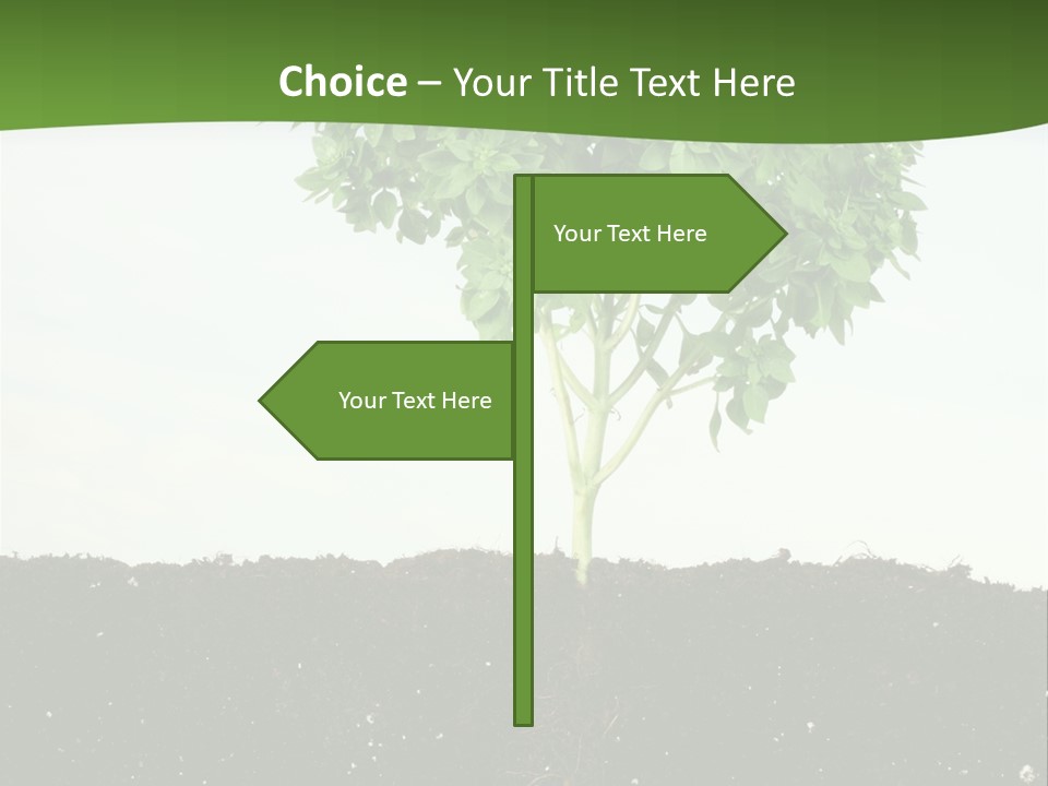 Brown Soil Flower PowerPoint Template