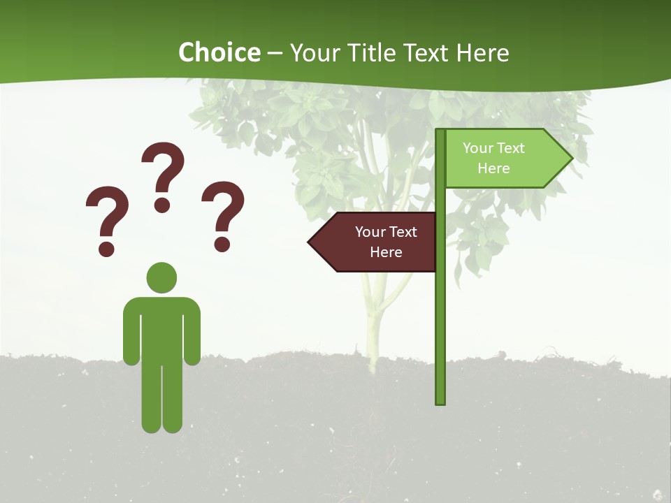 Brown Soil Flower PowerPoint Template